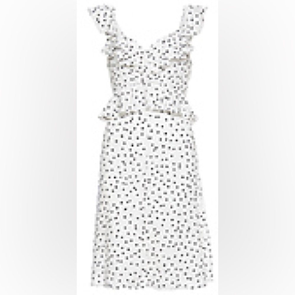 Sugarlips White and Black Polka Dot Midi Dress-Large